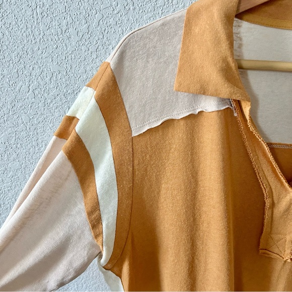 Easel Need To Be With You Varsity Stripe Long Sleeve Top Size Medium - Picture 3 of 7